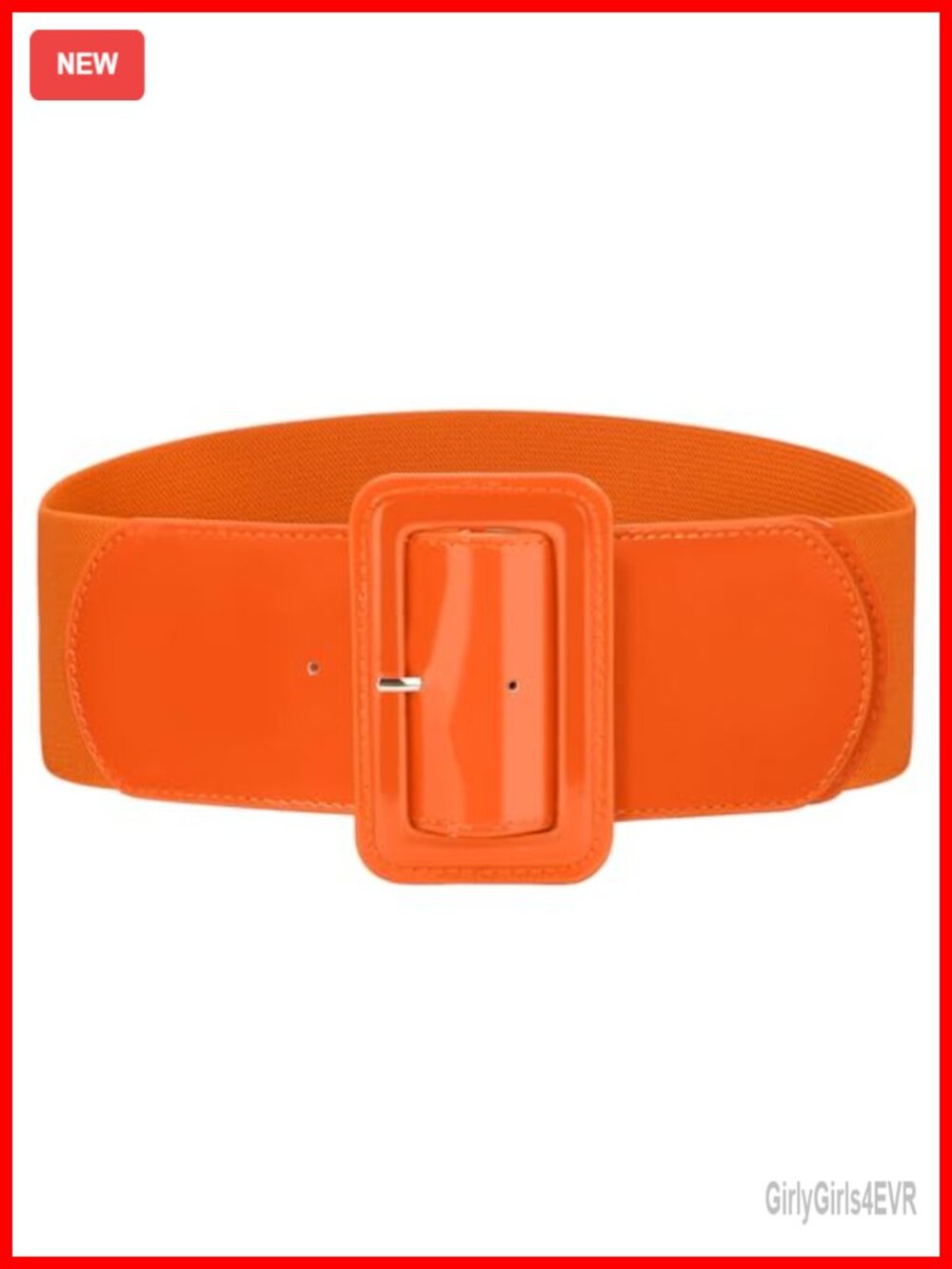 Wide Stretchy Faux Leather Vintage Elastic Fashion Belt for Dress